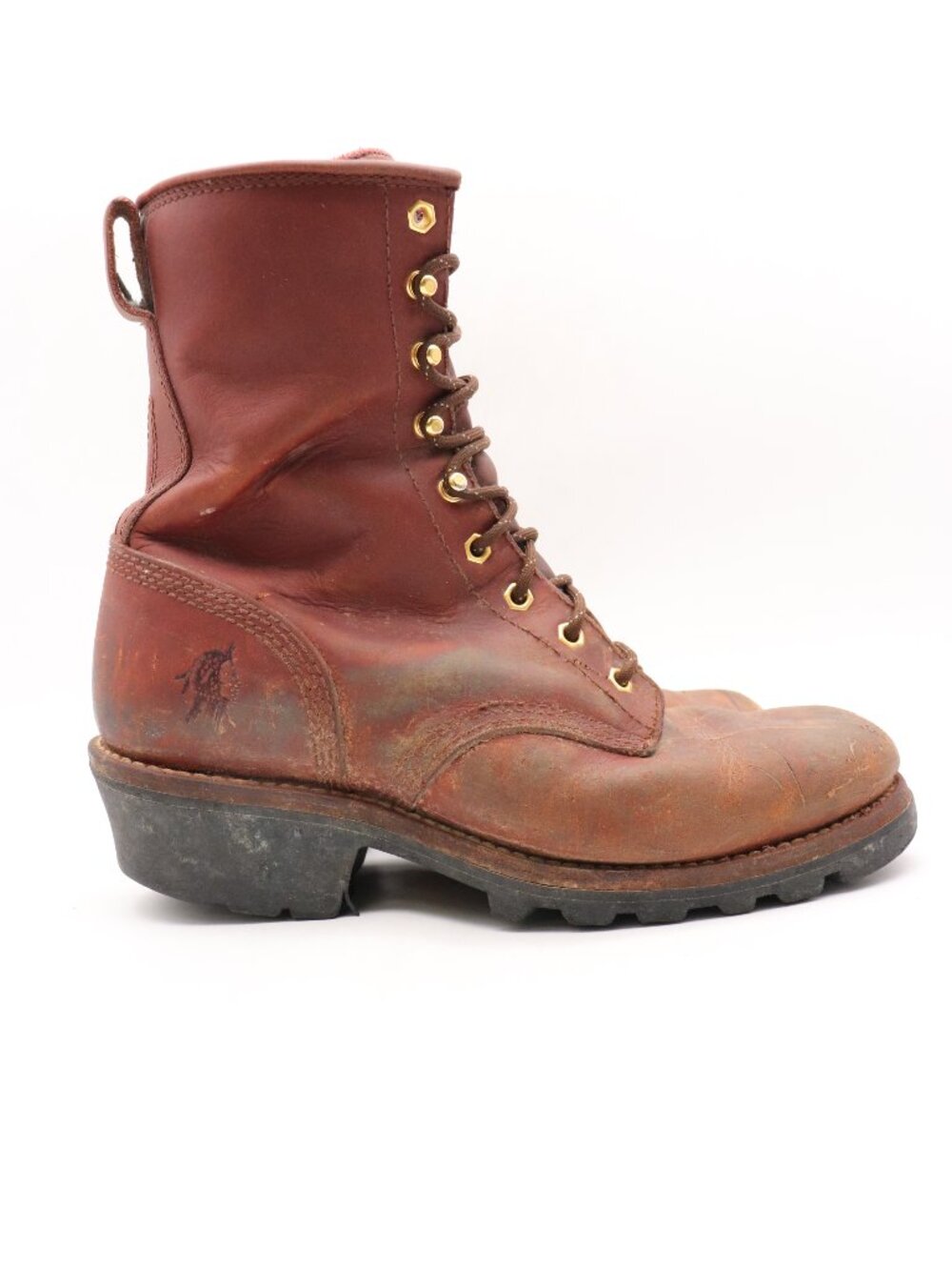 Chippewa 73026 Brown Leather Men's Size 9.5 W Soft Toe Work Boots Lace Up